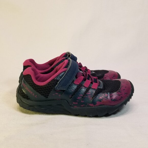 Merrell Girl's Size 12 Hiking Running Shoes Blue & Pink - Picture 10 of 12